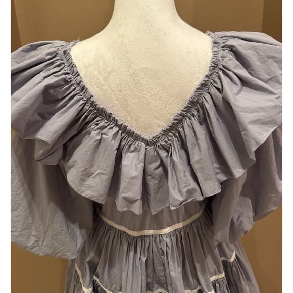 Sofie The Label Blue Mini Babydoll V Neck Party Dress Size S - Picture 5 of 7